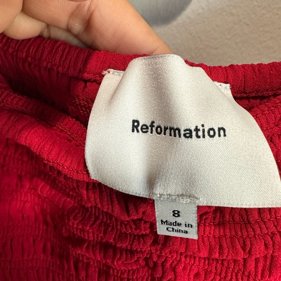 Reformation Red Mini Dress - Picture 3 of 14